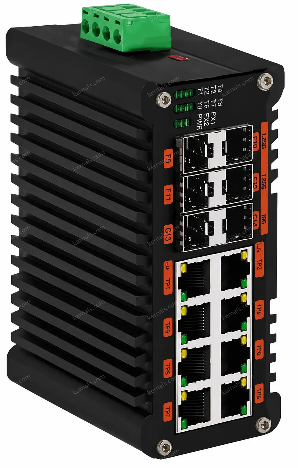 Industrial Managed 8 Port Gigabit Ethernet Switch with 4 SFP and 2 10G SFP+ Uplink
