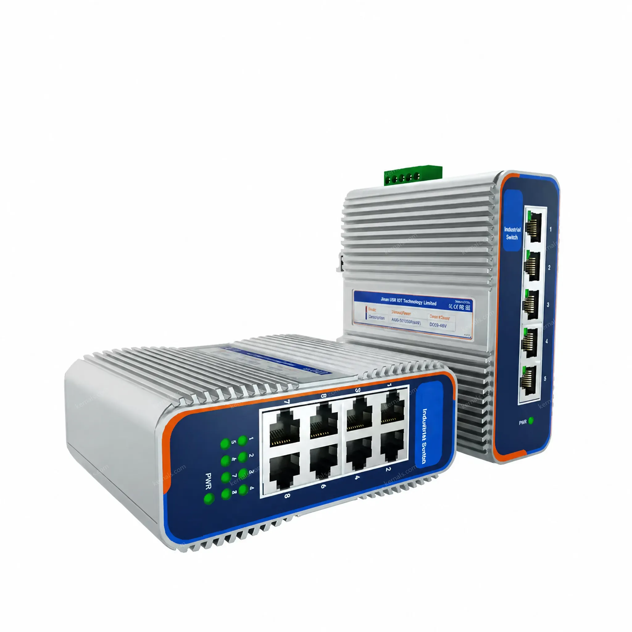 PUSR 5/8 Ports 100/1000M Unmanaged Industrial Ethernet Switches Plug & Play IP40 Protection Compact Size USR-ISG/ISF