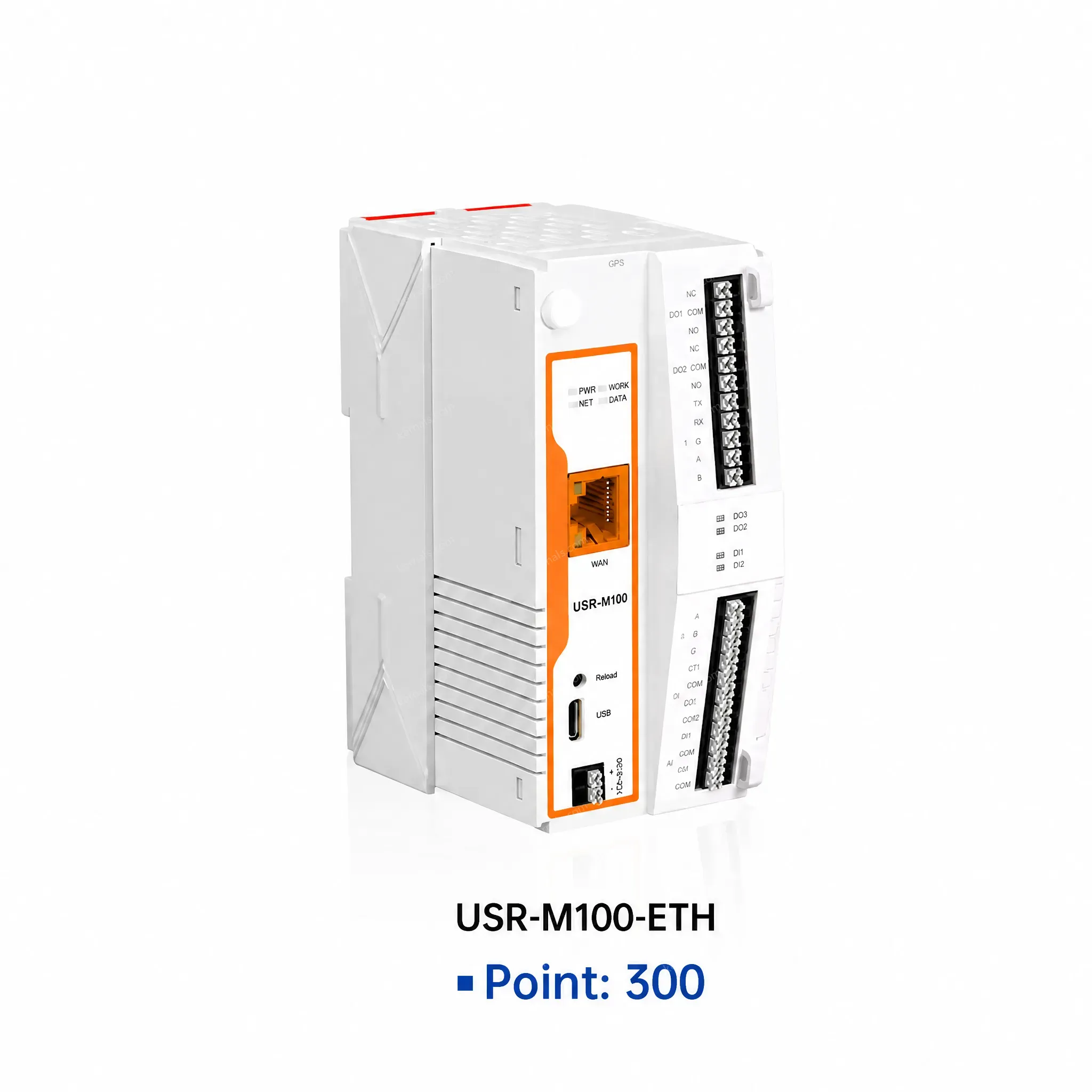 PUSR Remote IoT Gateway 4G/Ethernet Network Piont 300/1000 Edge Computing MQTT Modbus Gateway IO Extender SD Card USR-M100