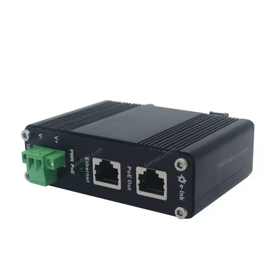 12~48VDC Power Input Industrial Gigabit PoE+ Injector