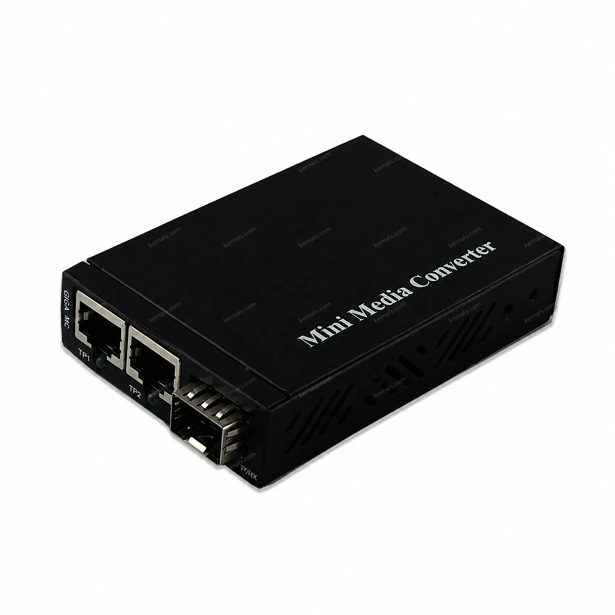 Mini 2x 10/100/1000Base-T RJ45 to 1x 1000Base-X SFP Slot Gigabit Ethernet Media Converter