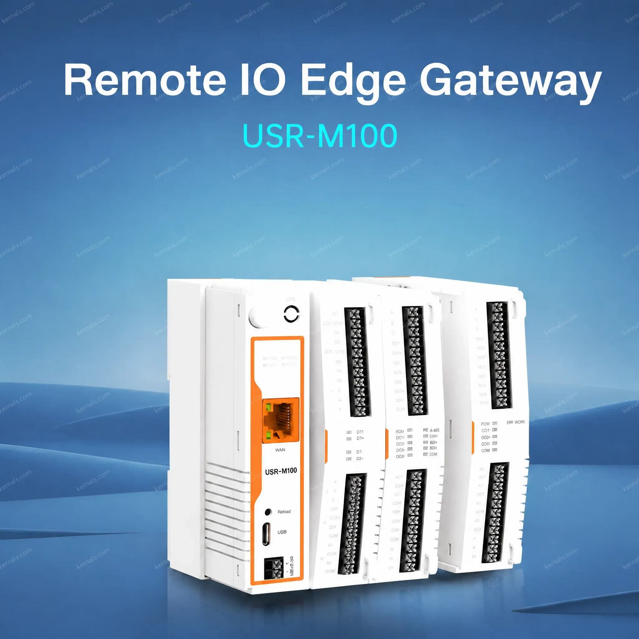 PUSR Remote IoT Gateway 4G/Ethernet Network Piont 300/1000 Edge Computing MQTT Modbus Gateway IO Extender SD Card USR-M100