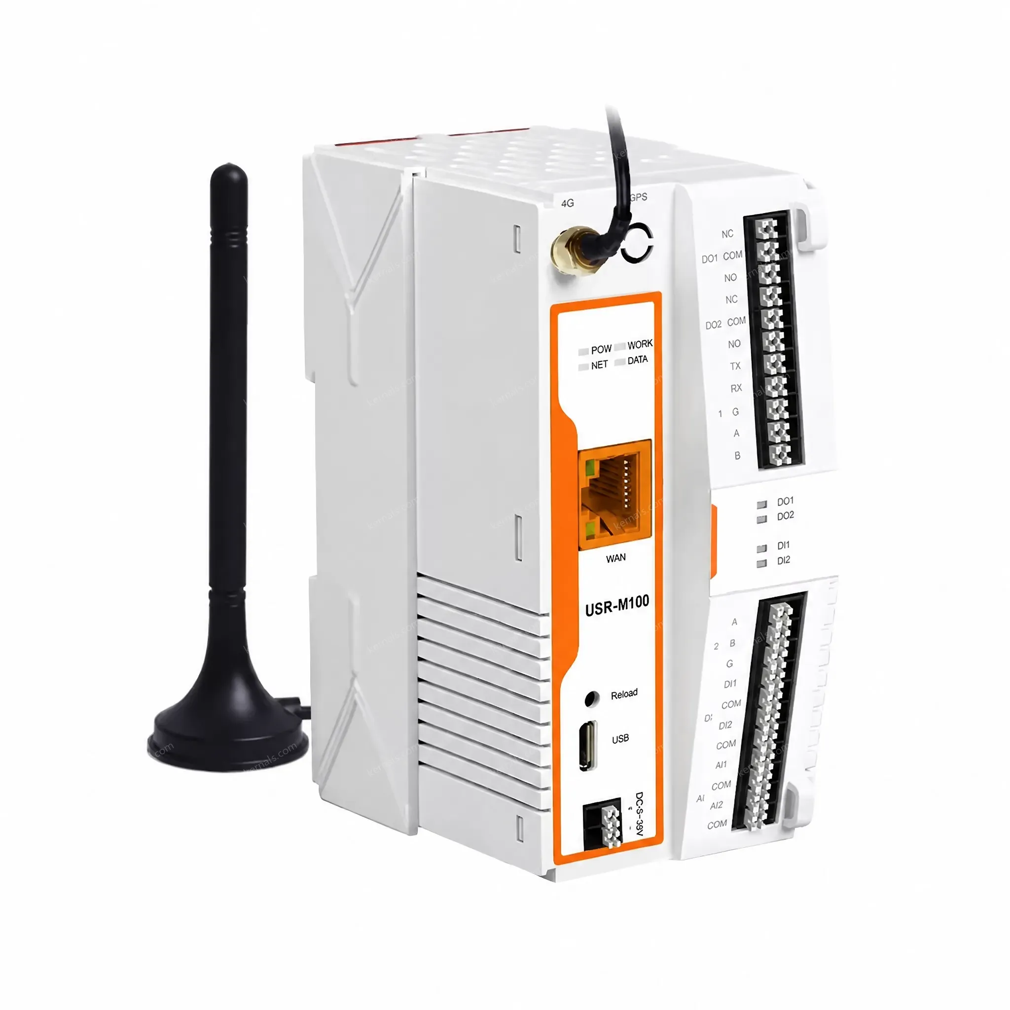 PUSR Remote IoT Gateway 4G/Ethernet Network Piont 300/1000 Edge Computing MQTT Modbus Gateway IO Extender SD Card USR-M100